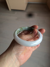 Load image into Gallery viewer, 60mm certified type A 100% Natural green/dark green/white jadeite jade bangle BG26-1711