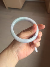 Load image into Gallery viewer, 62mm Certified Type A 100% Natura light green white purple slim Jadeite bangle X151-3831