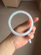 Load image into Gallery viewer, 62mm Certified Type A 100% Natura light green white purple slim Jadeite bangle X151-3831