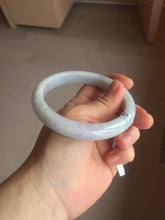 Load image into Gallery viewer, 62mm Certified Type A 100% Natura light green white purple slim Jadeite bangle X151-3831