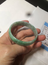 Load image into Gallery viewer, 51.7mm certified 100% natural Type A sunny green/gray jadeite jade bangle BK6-3358