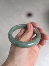 Load image into Gallery viewer, 54.6mm Certified 100% natural Type A green/gray jadeite jade bangle AE66-2866
