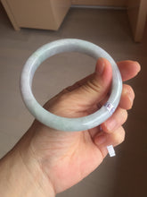 Load image into Gallery viewer, 62mm Certified Type A 100% Natura light green white purple slim Jadeite bangle X151-3831