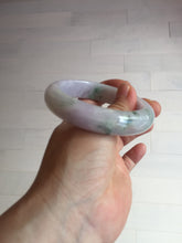 Load image into Gallery viewer, 55mm Certified 100% natural Type A light purple with sunny flying flowers jadeite jade bangle BL107-8720