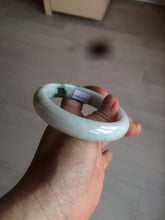 Load image into Gallery viewer, 60mm certified type A 100% Natural sunny green/dark green/white jadeite jade bangle BG25-1719