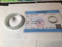 Load image into Gallery viewer, 52.2mm certified 100% natural Type A sunny green/white/purple jadeite jade bangle BK7-2419