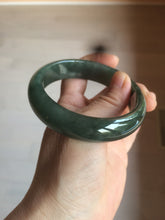 Load image into Gallery viewer, 57.7mm certificated type A 100% Natural dark green/Jadeite Jade bangle S61-1098