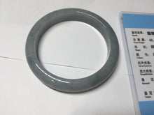 Load image into Gallery viewer, 56.6mm 100% natural Type A icy dark green/gray/black(WuJi) jadeite jade bangle AY92-1257