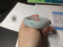 Load image into Gallery viewer, 52.2mm certified 100% natural Type A sunny green/white/purple jadeite jade bangle BK7-2419
