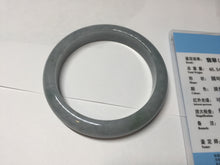 Load image into Gallery viewer, 56.6mm 100% natural Type A icy dark green/gray/black(WuJi) jadeite jade bangle AY92-1257