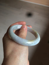 Load image into Gallery viewer, 58mm certified 100% natural light white/green/purple/yellow (Fu Lu Shou) jadeite jade bangle A102-1371