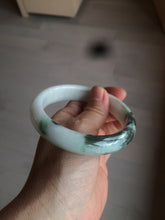 Load image into Gallery viewer, 60mm certified type A 100% Natural sunny green/dark green/white jadeite jade bangle BG25-1719