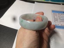 Load image into Gallery viewer, 52.2mm certified 100% natural Type A sunny green/white/purple jadeite jade bangle BK7-2419
