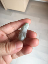 Load image into Gallery viewer, 100% Natural clear sunny green gray  jadeite jade golden fish Pendant group BP109