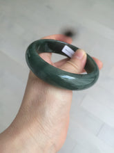 Load image into Gallery viewer, 57.7mm certificated type A 100% Natural dark green/Jadeite Jade bangle S61-1098