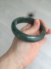 Load image into Gallery viewer, 57.7mm certificated type A 100% Natural dark green/Jadeite Jade bangle S61-1098
