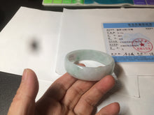 Load image into Gallery viewer, 52.2mm certified 100% natural Type A sunny green/white/purple jadeite jade bangle BK7-2419