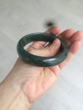 Load image into Gallery viewer, 57.7mm certificated type A 100% Natural dark green/Jadeite Jade bangle S61-1098