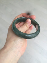 Load image into Gallery viewer, 57.7mm certificated type A 100% Natural dark green/Jadeite Jade bangle S61-1098