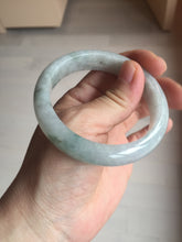 Load image into Gallery viewer, 53.7mm certificated Type A 100% Natural light green white Jadeite Jade bangle S89-7060