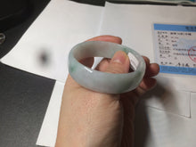 Load image into Gallery viewer, 52.2mm certified 100% natural Type A sunny green/white/purple jadeite jade bangle BK7-2419