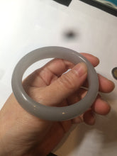 Load image into Gallery viewer, 56.6mm 100% natural smoky purple/icy ash gray Quartzite (Shetaicui jade) bangle SY58