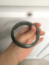 Load image into Gallery viewer, 57.7mm certificated type A 100% Natural dark green/Jadeite Jade bangle S61-1098