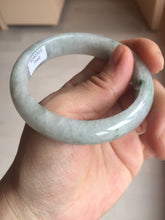 Load image into Gallery viewer, 53.7mm certificated Type A 100% Natural light green white Jadeite Jade bangle S89-7060