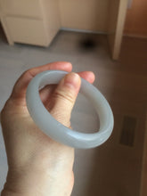 Load image into Gallery viewer, 56.6mm 100% natural smoky purple/icy ash gray Quartzite (Shetaicui jade) bangle SY58