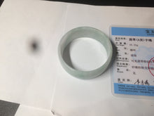 Load image into Gallery viewer, 52.3mm certified 100% natural Type A sunny green/white/purple jadeite jade bangle BK8-2423