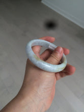 Load image into Gallery viewer, 58mm certified 100% natural light white/green/purple/yellow (Fu Lu Shou) jadeite jade bangle A102-1371