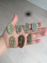 Load image into Gallery viewer, 100% natural type A yellow/purple jadeite jade leaf pendant necklace group AZ99