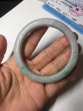 Load image into Gallery viewer, 57.5 mm Certified Type A 100% Natural sunny green/light purple Jadeite Jade bangle BM26-0790