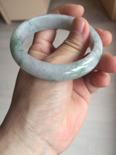 Load image into Gallery viewer, 53.7mm certificated Type A 100% Natural light green white Jadeite Jade bangle S89-7060