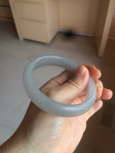 Load image into Gallery viewer, 56.6mm 100% natural smoky purple/icy ash gray Quartzite (Shetaicui jade) bangle SY58