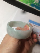 Load image into Gallery viewer, 52.3mm certified 100% natural Type A sunny green/white/purple jadeite jade bangle BK8-2423