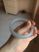 Load image into Gallery viewer, 56.6mm 100% natural smoky purple/icy ash gray Quartzite (Shetaicui jade) bangle SY58