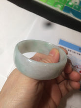 Load image into Gallery viewer, 52.3mm certified 100% natural Type A sunny green/white/purple jadeite jade bangle BK8-2423