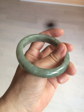 Load image into Gallery viewer, 54.6mm Certified 100% natural Type A green/gray jadeite jade bangle AE67-2865