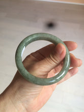 Load image into Gallery viewer, 54.6mm Certified 100% natural Type A green/gray jadeite jade bangle AE67-2865