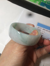 Load image into Gallery viewer, 52.3mm certified 100% natural Type A sunny green/white/purple jadeite jade bangle BK8-2423