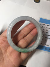 Load image into Gallery viewer, 55.2mm Certified Type A 100% Natural sunny green/light purple Jadeite Jade bangle BM27-0795
