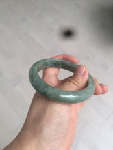 Load image into Gallery viewer, 54.6mm Certified 100% natural Type A green/gray jadeite jade bangle AE67-2865
