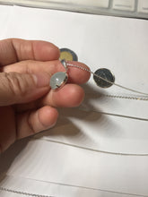 Load image into Gallery viewer, 100% natural Type A green blue Jadeite Bead & Cross Layered pendant Necklace PD166