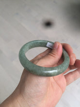 Load image into Gallery viewer, 54.6mm Certified 100% natural Type A green/gray jadeite jade bangle AE67-2865