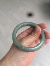 Load image into Gallery viewer, 54.6mm Certified 100% natural Type A green/gray jadeite jade bangle AE67-2865