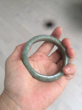 Load image into Gallery viewer, 54.6mm Certified 100% natural Type A green/gray jadeite jade bangle AE67-2865