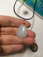 Load image into Gallery viewer, 100% natural white type A jadeite jade water drop pendant AX36