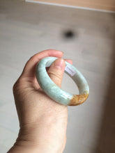 Load image into Gallery viewer, 53.5mm certified Type A 100% Natural light green/brown Jadeite Jade bangle AR93-0722