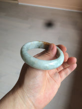 Load image into Gallery viewer, 53.5mm certified Type A 100% Natural light green/brown Jadeite Jade bangle AR93-0722
